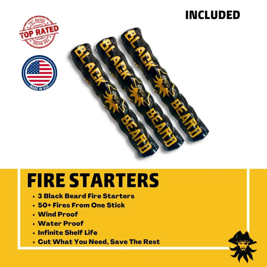 Grab & Go Fire Starter Kit Black Beard Fire Starters
