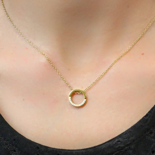 HALO - 18k Gold Zircon Necklace Mack & Rex