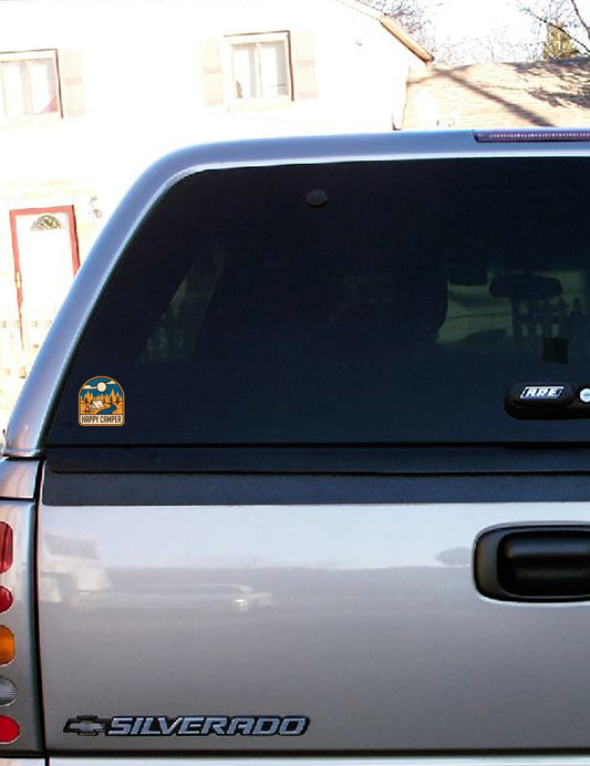 Happy Camper - 4" Sticker