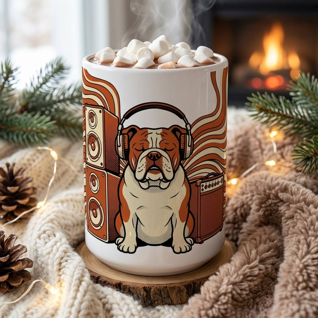 Hi-Fi Hounds - Bulldog Beats 15oz Mug
