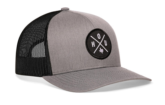 Houston Trucker Hat | Gray-Black HOU X Snapback