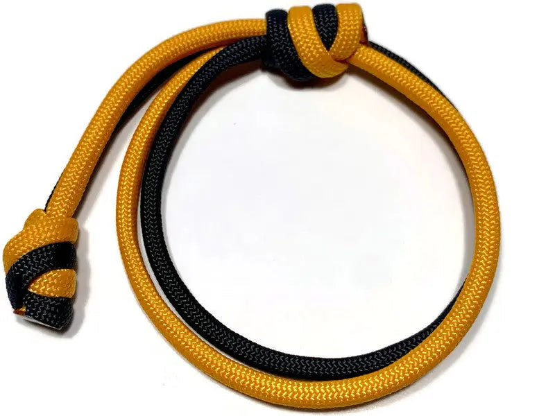 Black and Gold Double Rope Bracelet Engineered