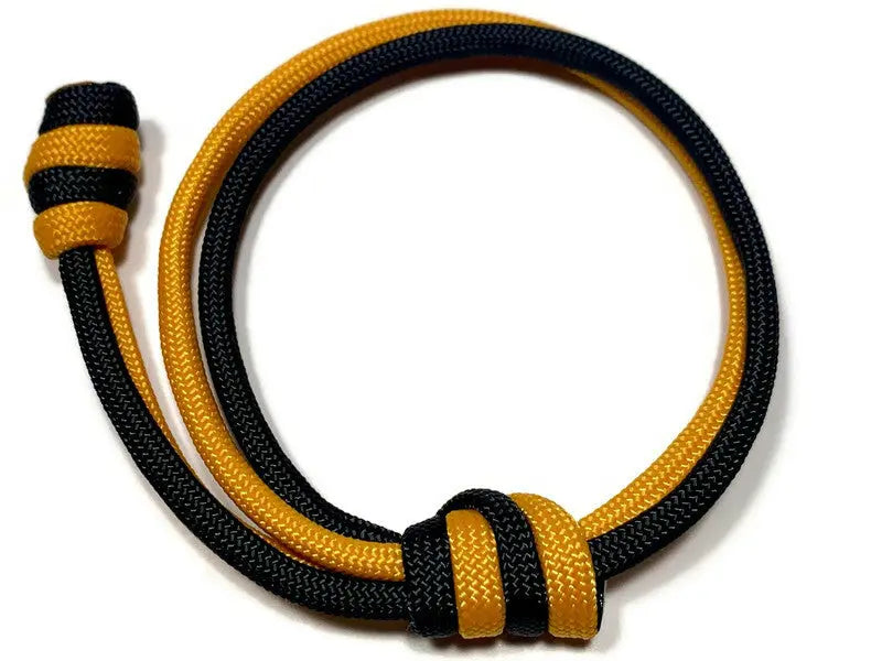 Black and Gold Double Rope Bracelet Engineered