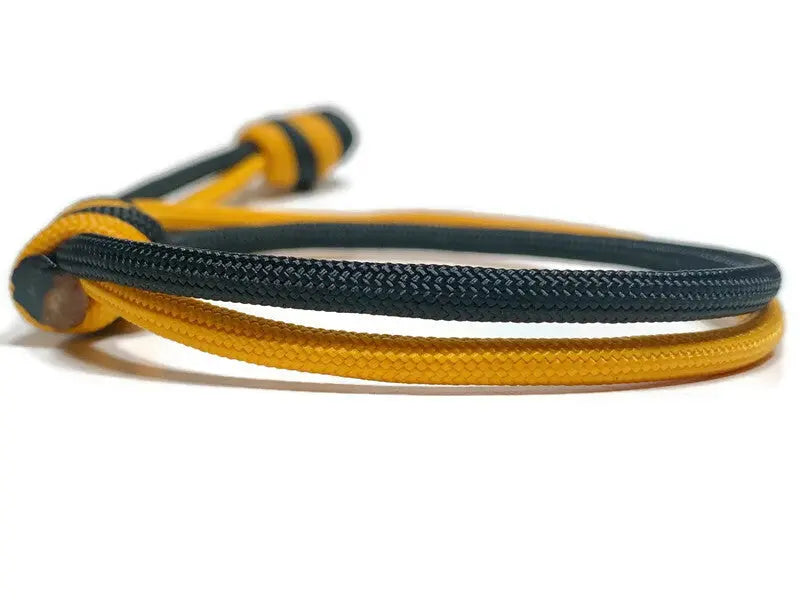 Black and Gold Double Rope Bracelet Engineered