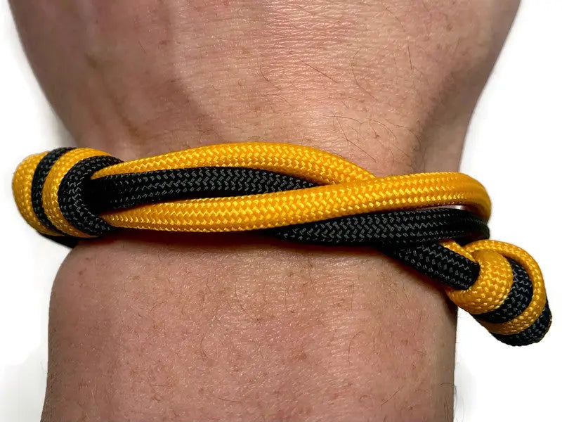 Black and Gold Double Rope Bracelet Engineered