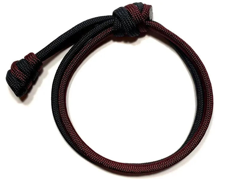 Black and Maroon Double Rope Bracelet Engineered