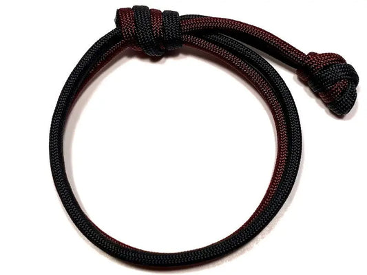 Black and Maroon Double Rope Bracelet Engineered