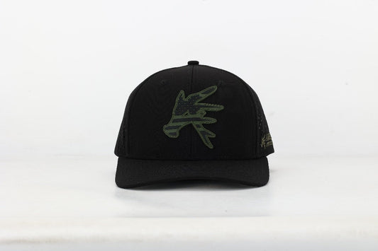 American Antler BLACK Stars and Bars Performance Snapback Hat