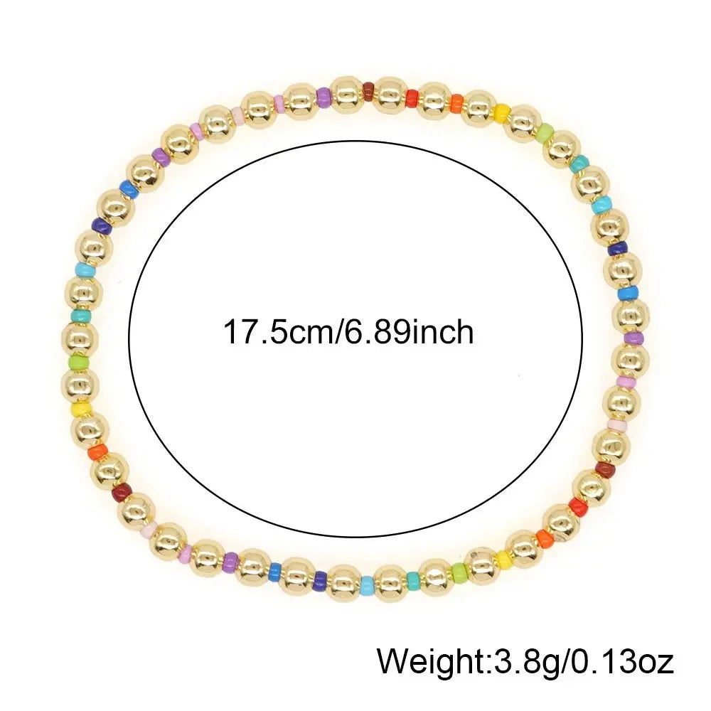 COLOR WAVE - 18k Gold and Delica Accent Bracelet Mack & Rex