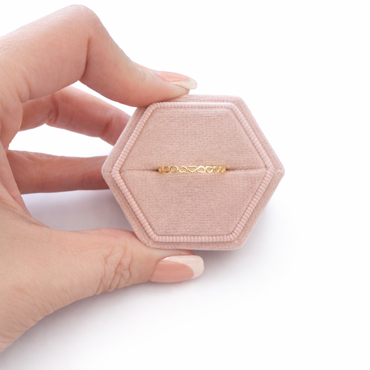 Heart Stacker Ring- Gold