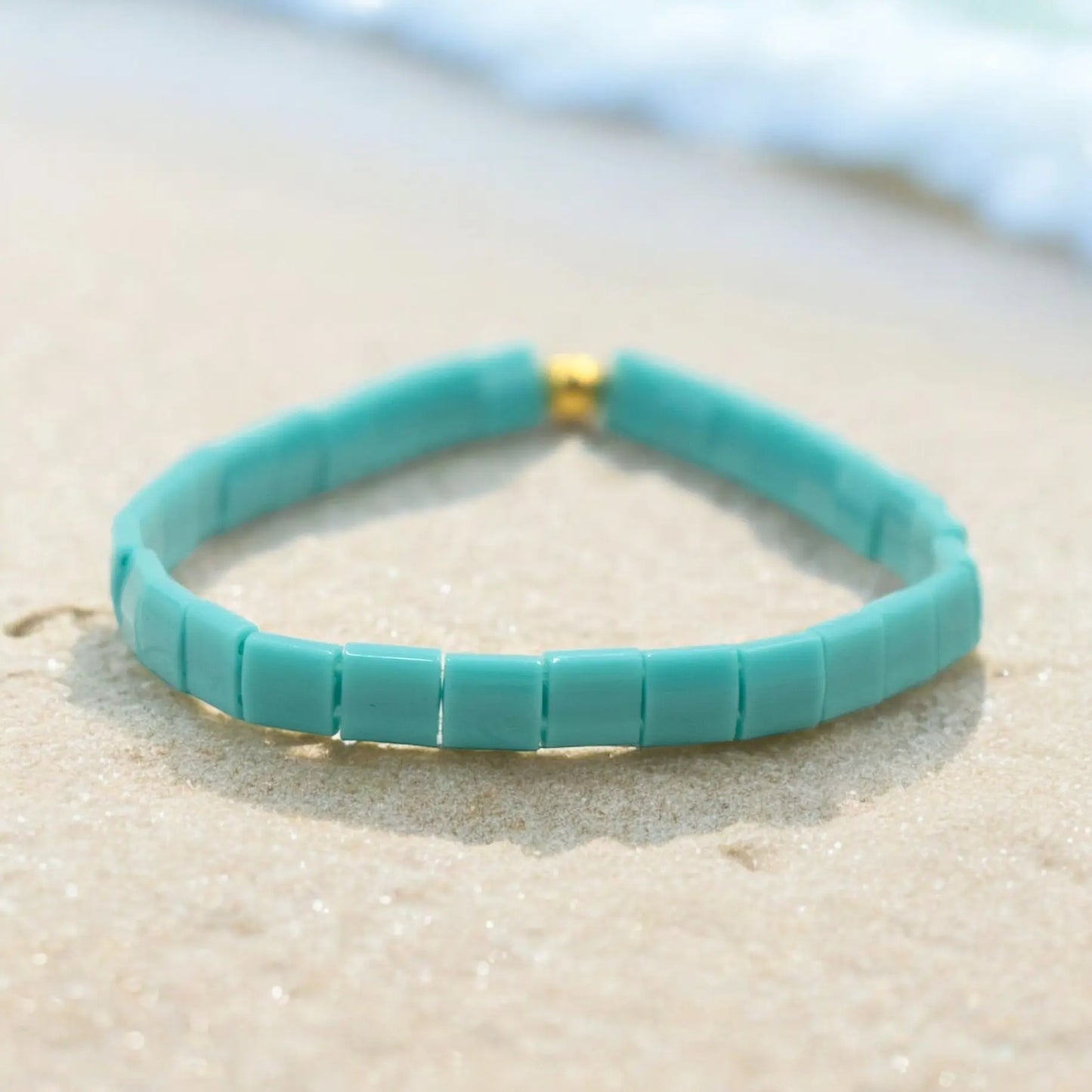 GLOSSY TEAL - Tila Bead Bracelet | Single Mack & Rex