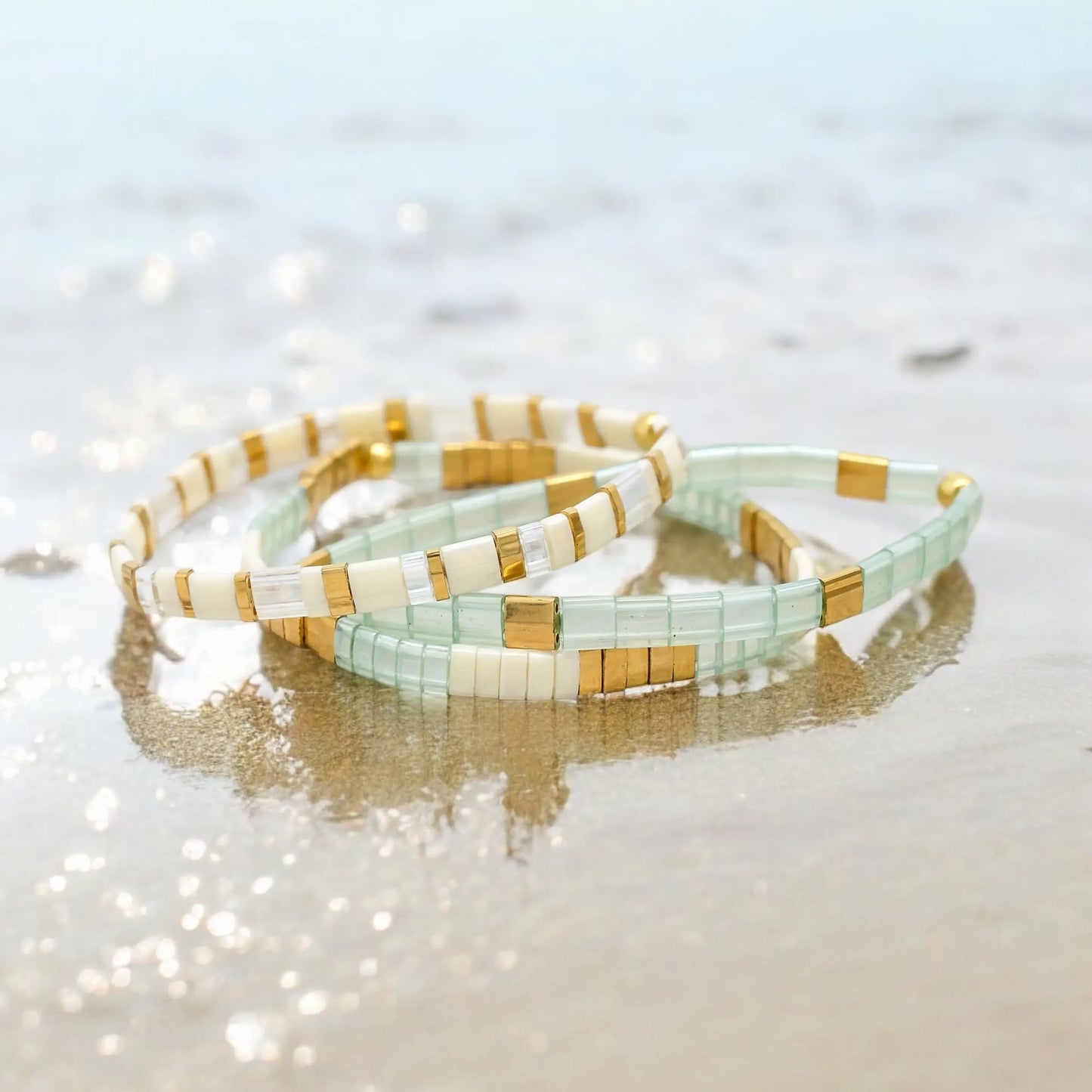 ATLANTIS - Tila Bead Bracelet Stack of 3 Mack & Rex