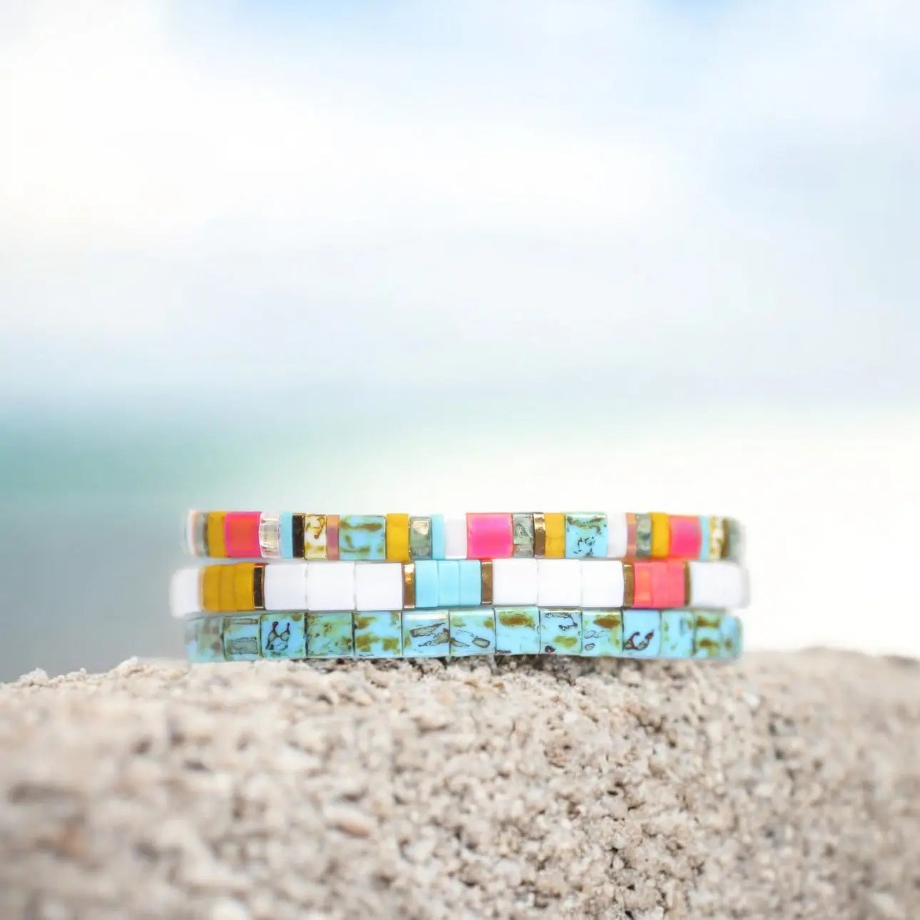 GETAWAY - 3 Tila Bead Bracelet Stack Mack & Rex
