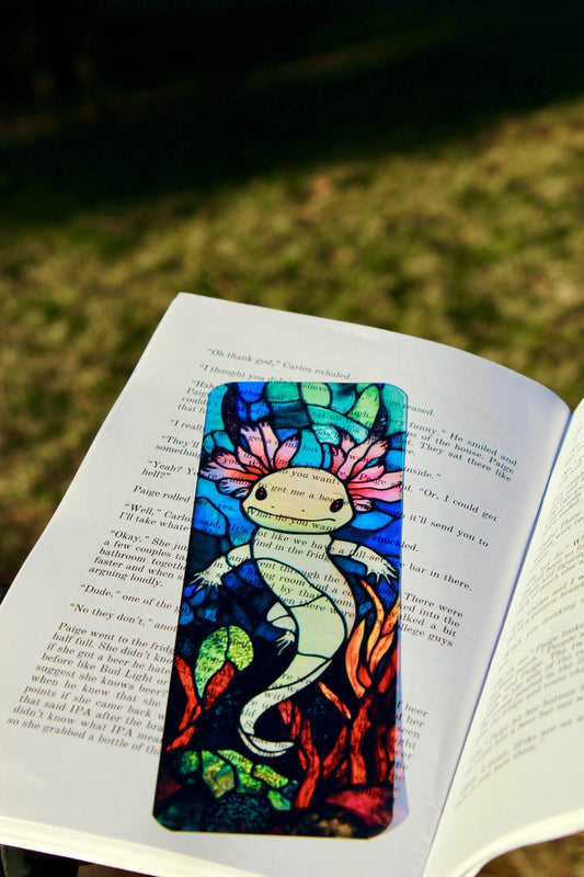 Axolotl Bookmark – Handmade Cute Salamander Bookmark, Kawaii Axolotl Page Marker, Amphibian Lover Gift, Adorable Book Accessory