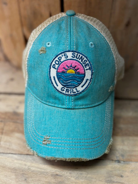 Customize Beach Scene Snapback Hat