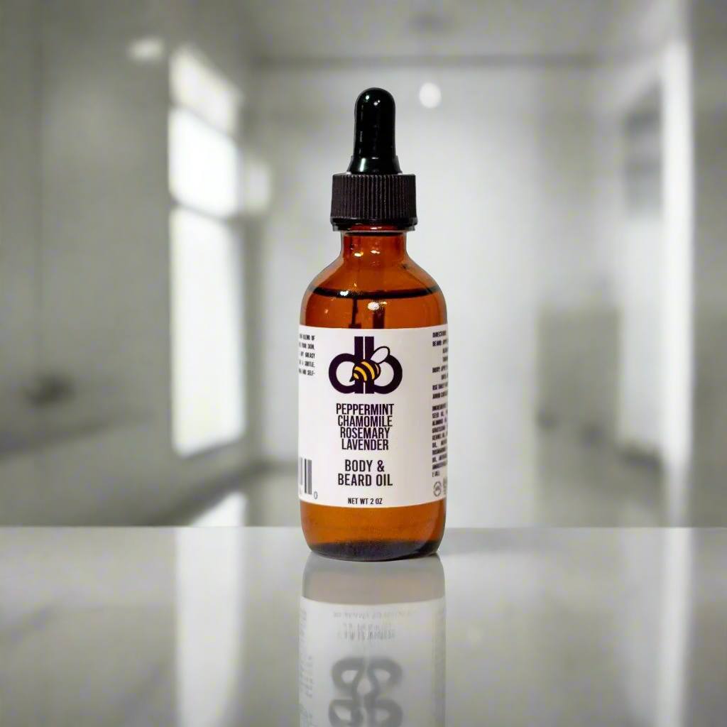 Beard & Body Oil - Peppermint/Rosemary/Chamomile/Lavender