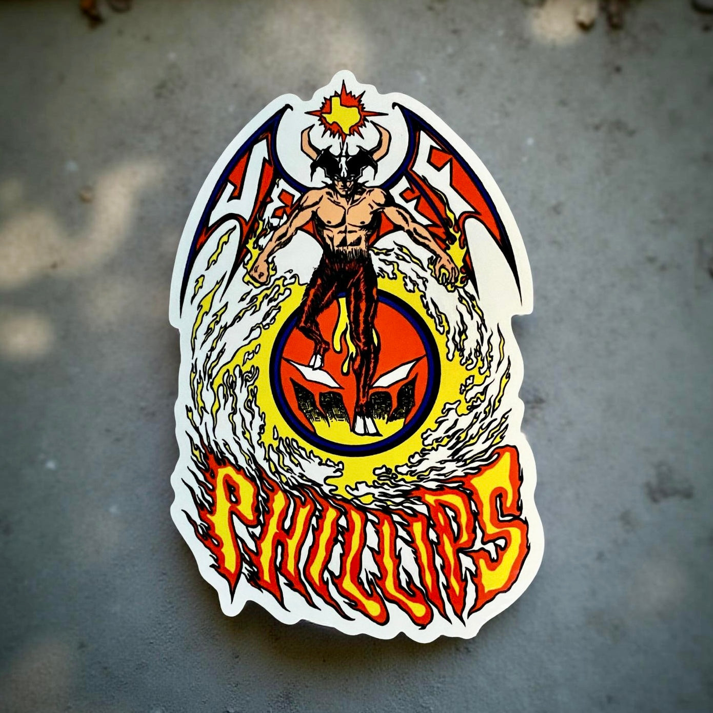Jeff Phillips Devilman BIG BBC Sticker 5"