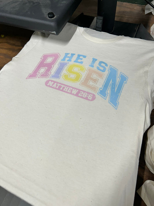 He Has Risen Christian Easter Comfort Colors T-shirt
