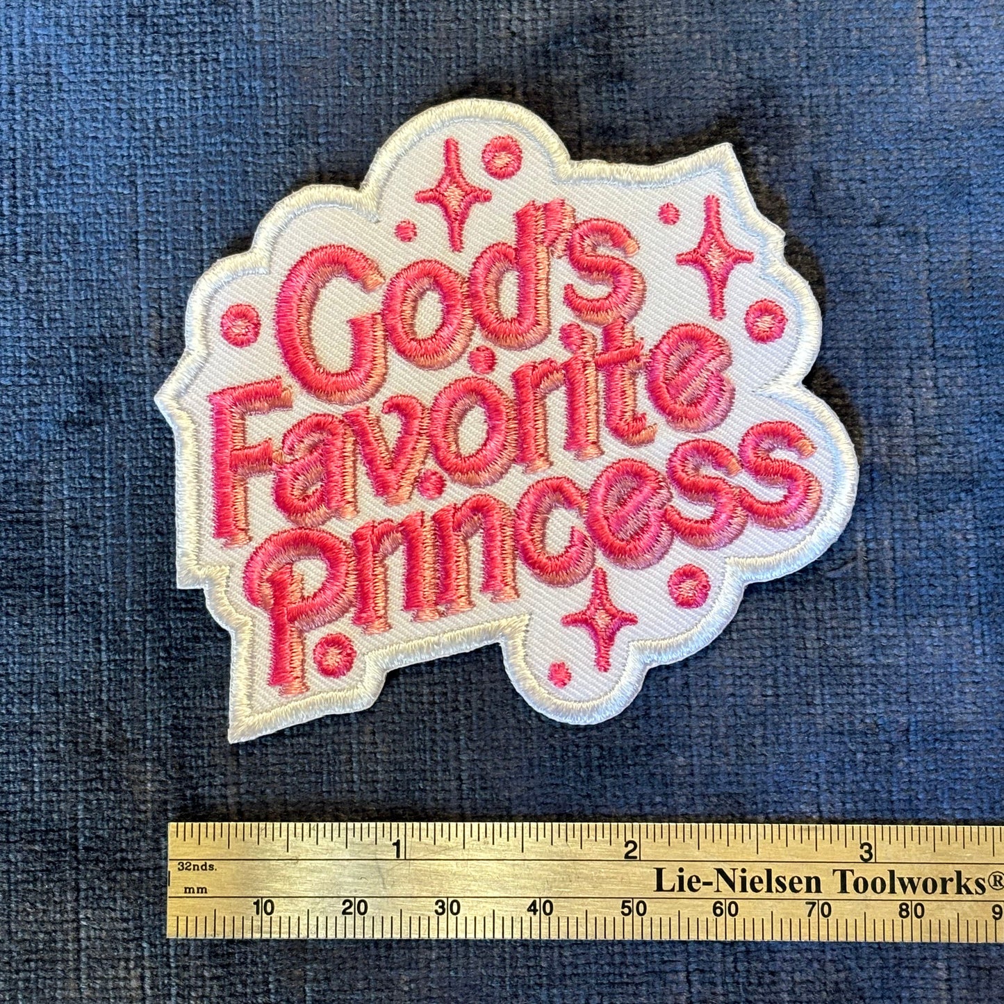 God’s Favorite Princess Embroidered Patch – Stitch-On Divine Power