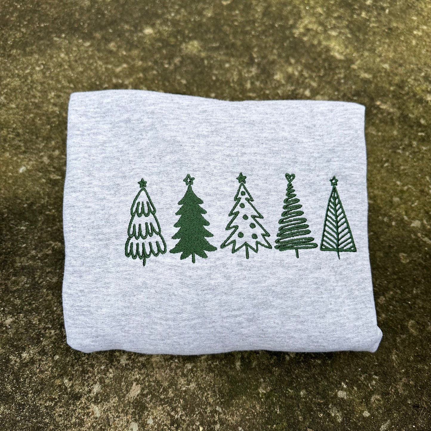 Embroidered Trees Crewneck