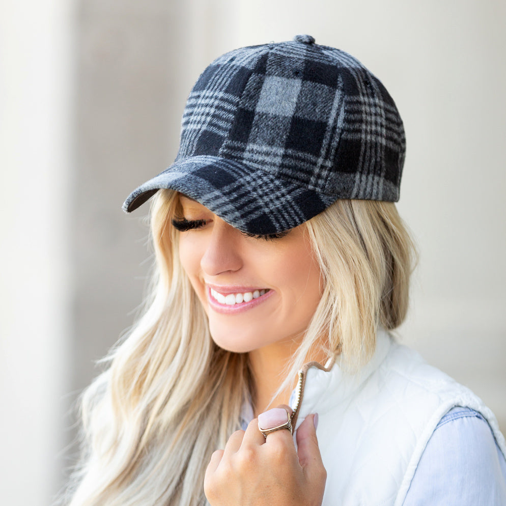 Fall Plaid Ball Caps