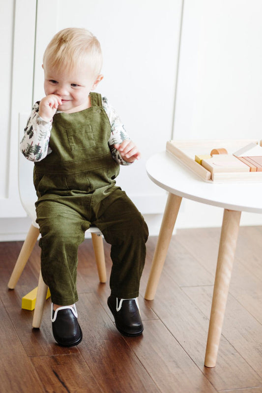Kids Black Slip-On Shoes – Classic & Comfortable