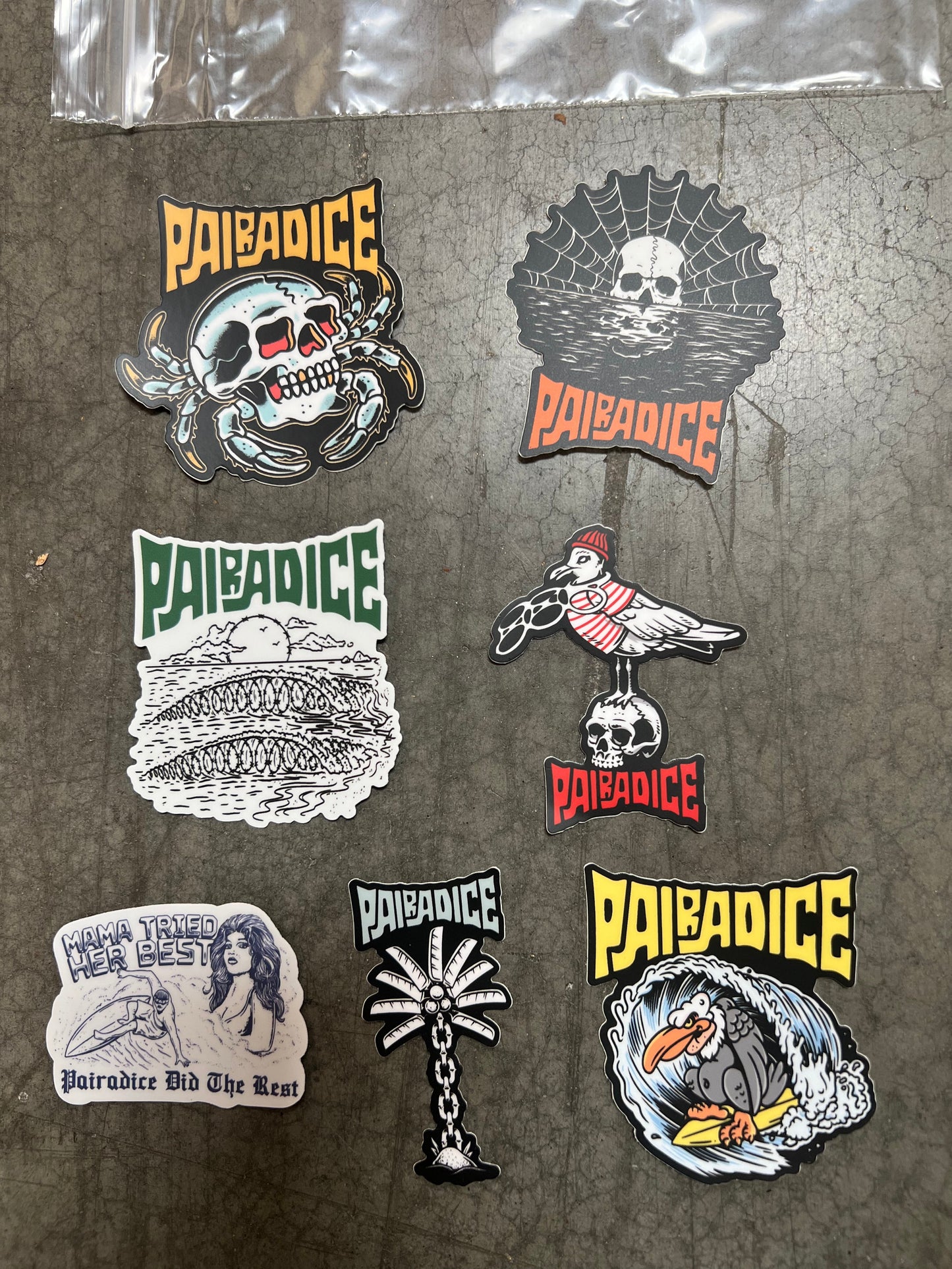 PAIRADICE Sticker Pack (7 Stickers)