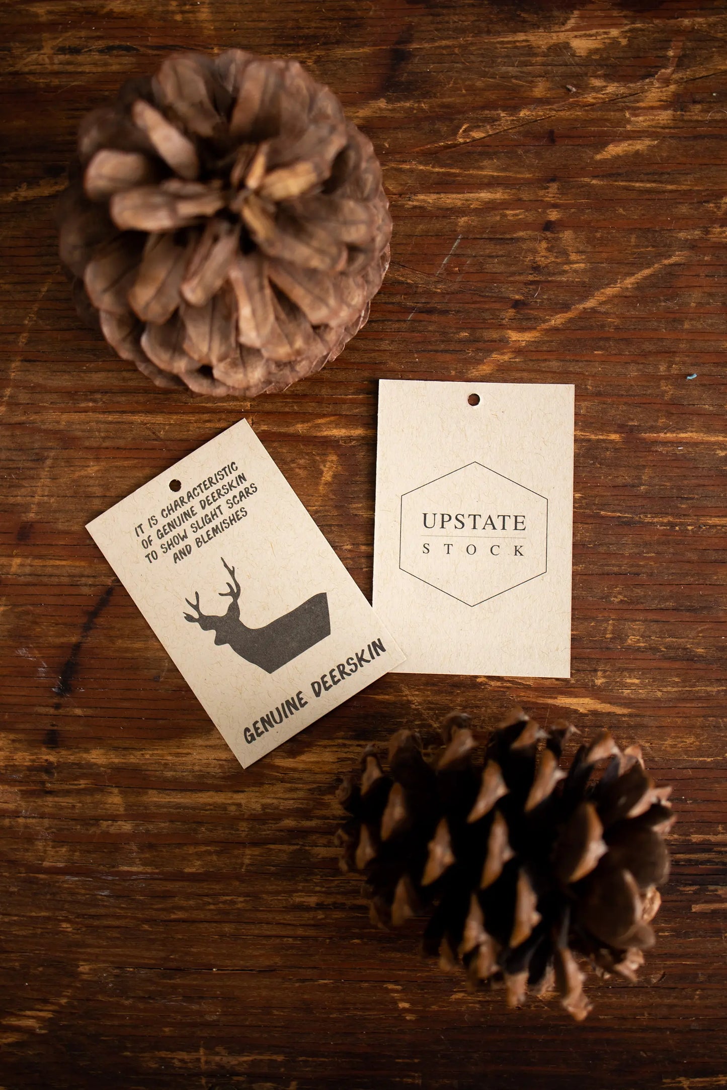 Dark Melange with Natural Deerskin Full Glove UPSTATE STOCK