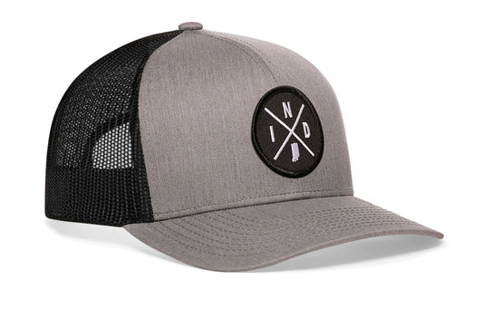 Indiana Trucker Hat | Gray-Black IND X Snapback