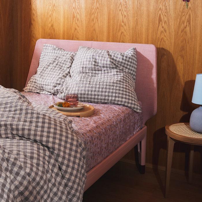 JUNA Bæk&Bølge Duvet Cover Set, Twin, Grey/Birch