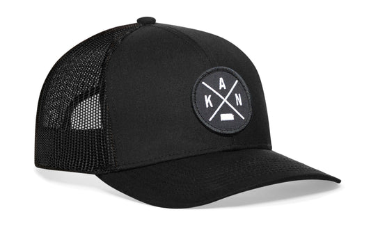 Kansas Trucker Hat | Black KAN X Snapback