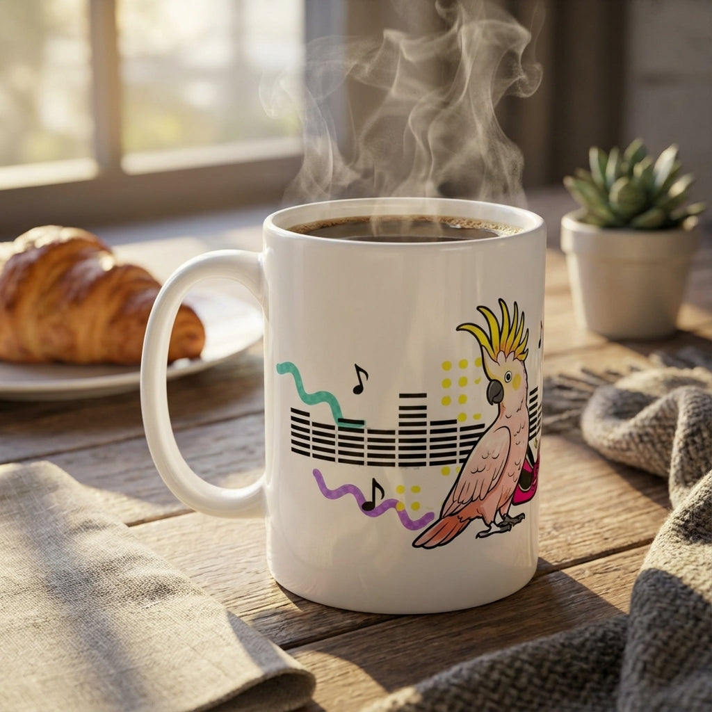 Karaoke Club Cockatoos - Boombox Blaster - 15oz Mug