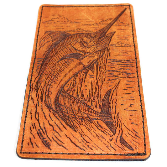 Handcrafted Leather Original Mens Wallet - Blue Marlin