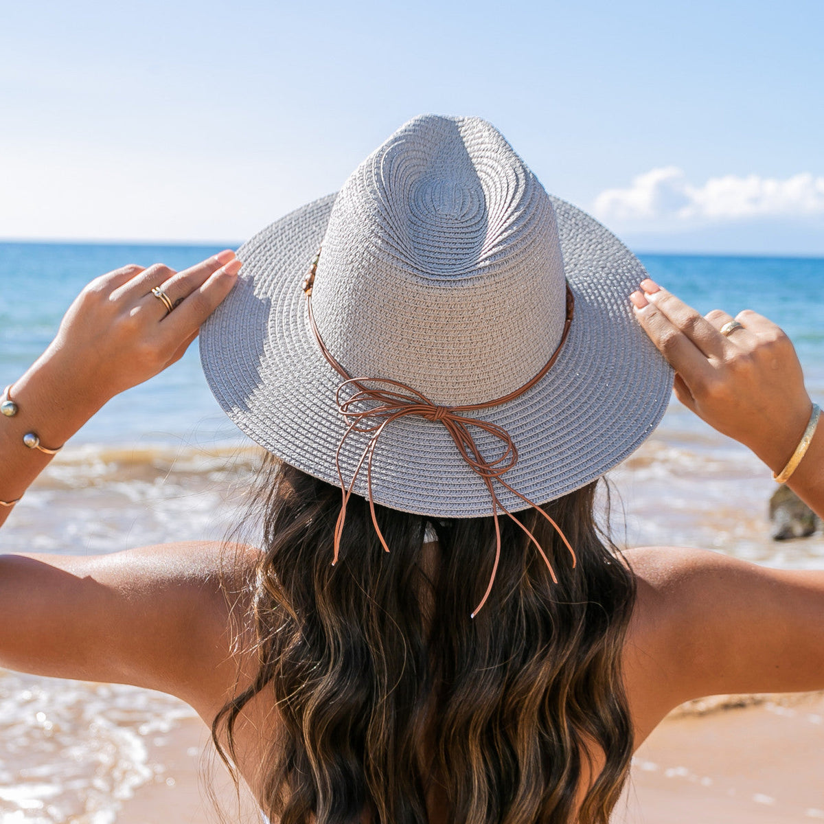 Boho Accent Panama Hat