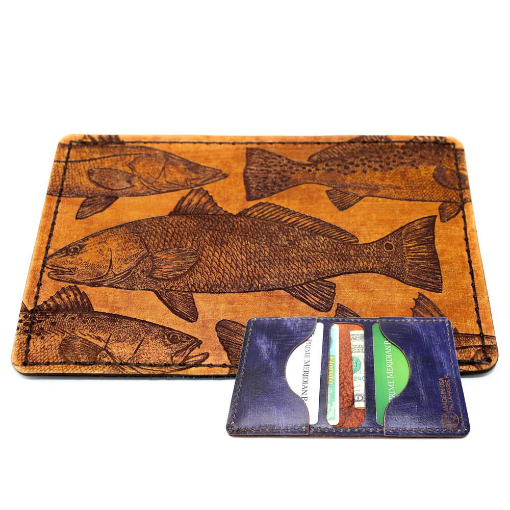Handcrafted Leather Original Mens Wallet - FL Inshore Slam