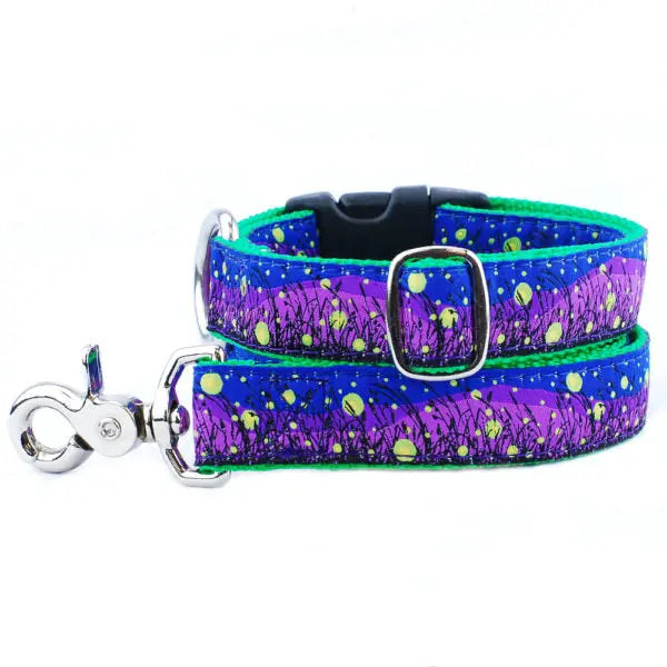 1″ Lightning Bugs Essential Buckle Martingale Dog Collar 2 Hounds Design