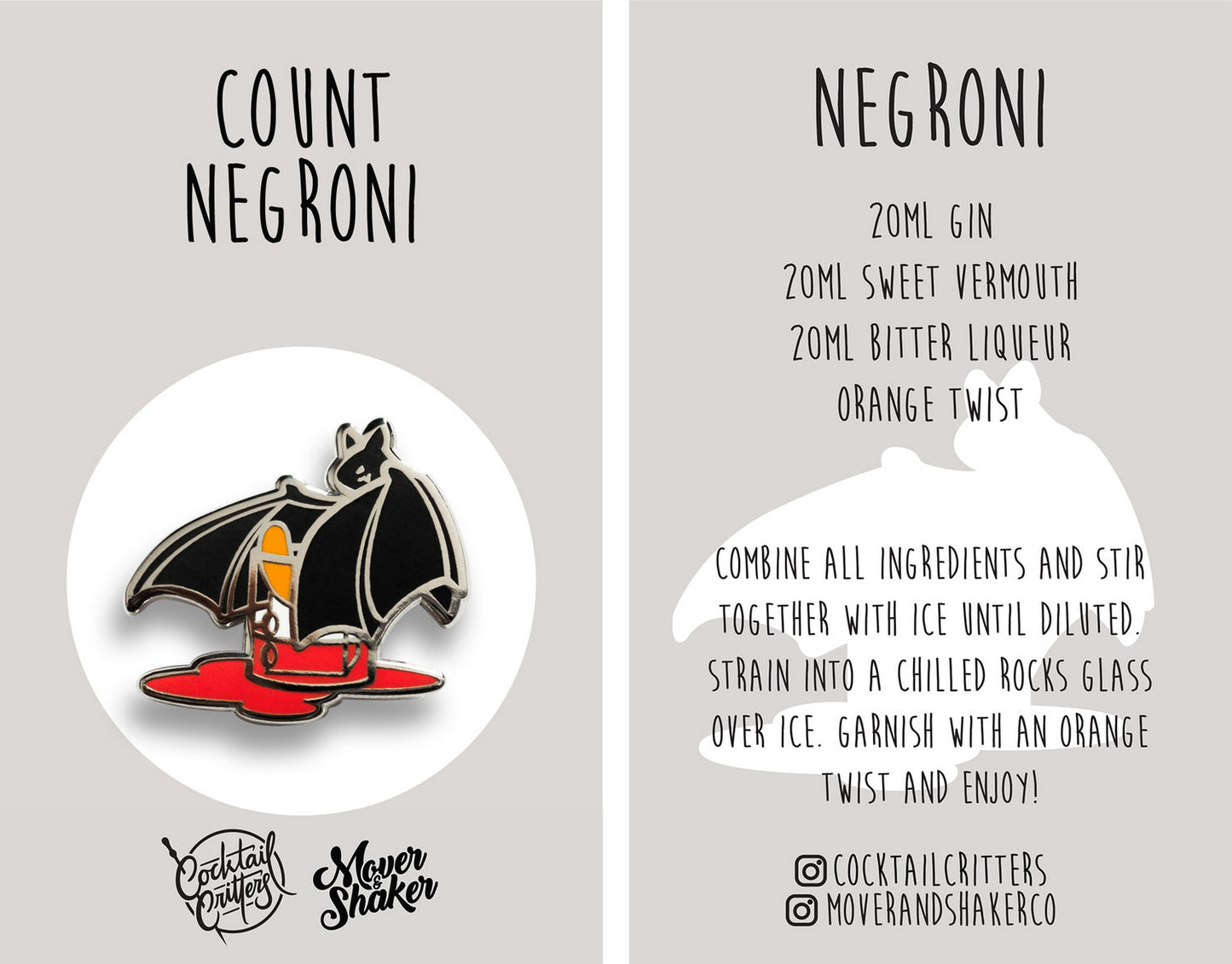 Count Negroni Pin