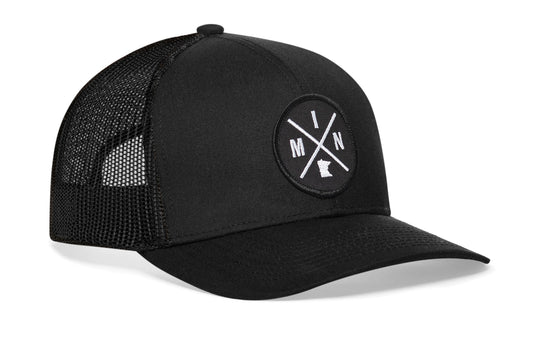 Minnesota Trucker Hat | Black MIN X Snapback