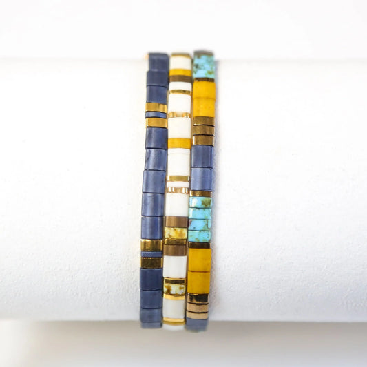 NASHVILLE - 3 Tila Bead Bracelet Stack Mack & Rex