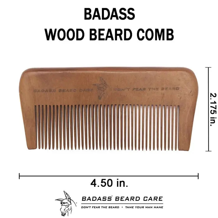Badass Wood Beard Comb Badass Beard Care