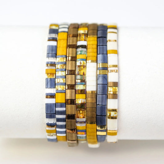 OUTPOST - 7 Tila Bead Bracelet Stack Mack & Rex