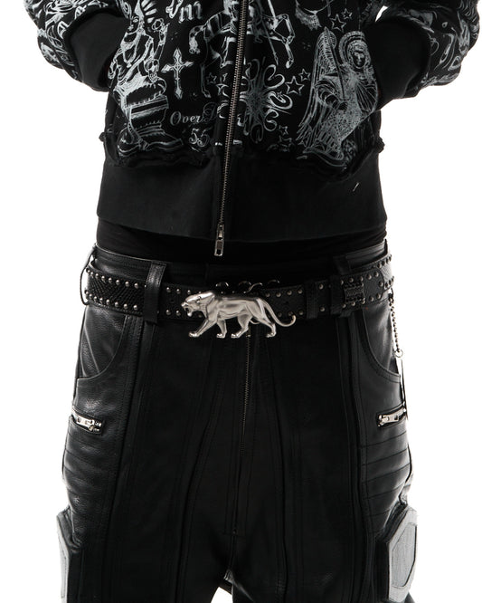 "PANTHER" BELT - OBSIDIAN SNAKESKIN