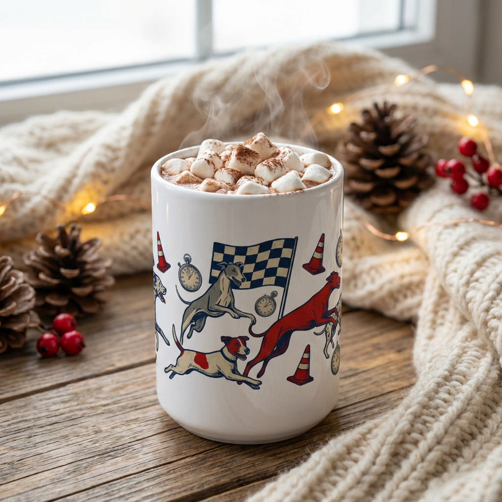 Pit Stop Pups - Checkered Flag Finish 15oz Mug