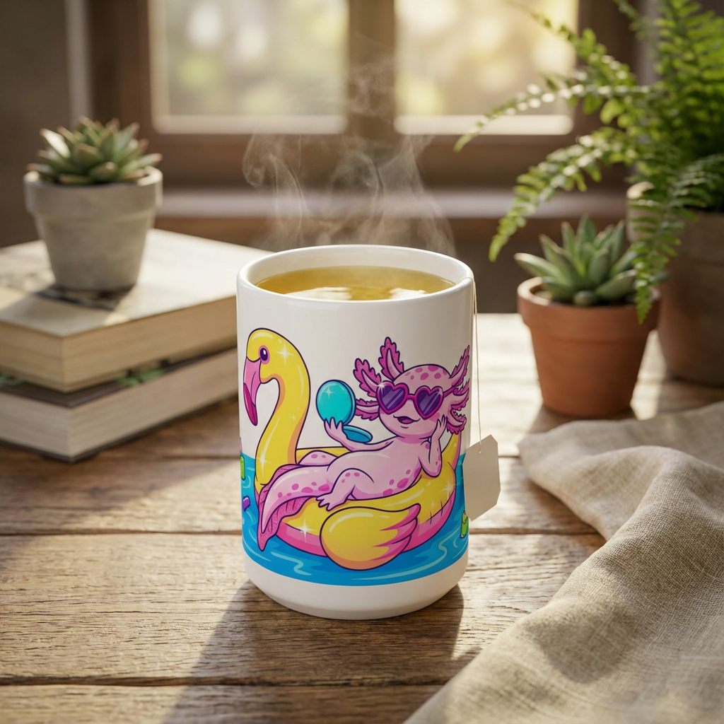 Pool Party Axolotls - Axolotl Glam Time - 15oz Mug