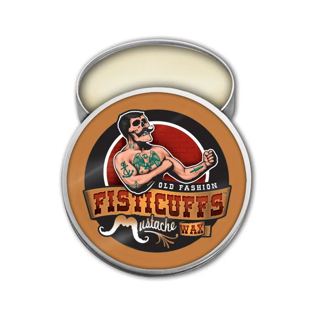 Fisticuffs™ Strong Hold Mustache Wax 1 OZ. Tin Grave Before Shave