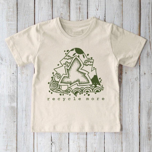"Recycle More" Green Living T-Shirt for Kids