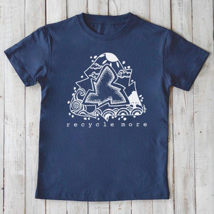 "Recycle More" Green Living T-Shirt for Kids