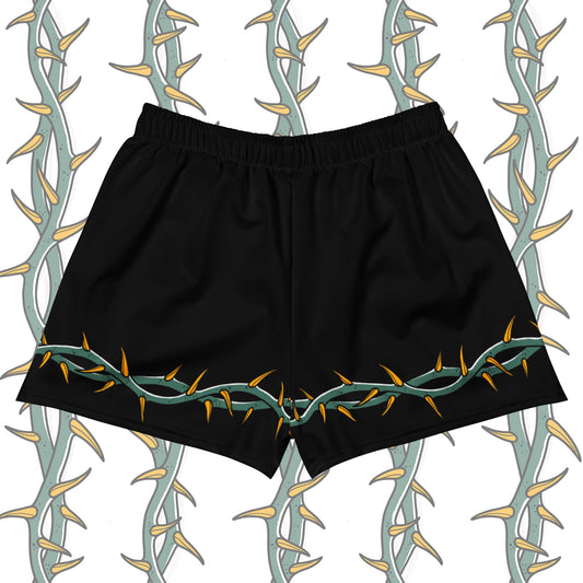 Ring of Thorns Women’s Gym Shorts – Tattoo-Inspired Activewear