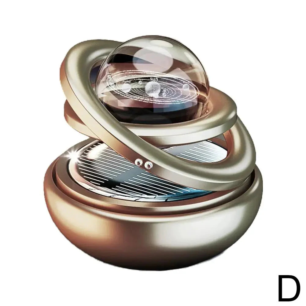 Solar Power Car Perfume - Rotating Aromatherapy Air Freshener & Decorative Ornament