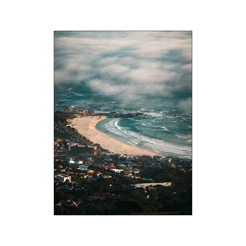 Nature Landscape Picture Wall Art Silk Painting Nordic Modern Scenery Art Home Decor Poster and Print for Living Room Design